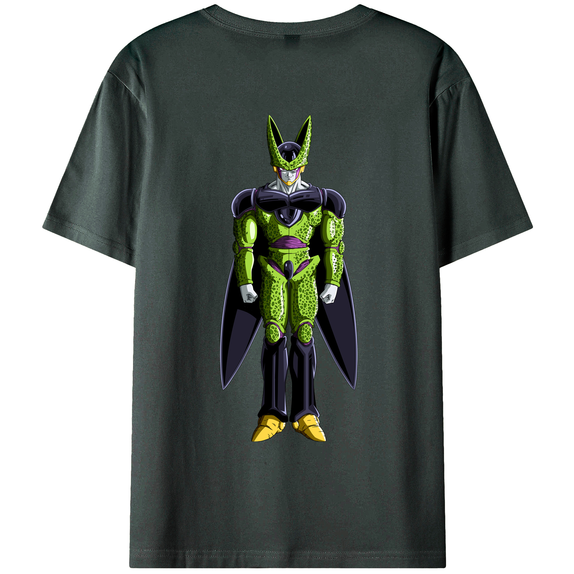 （画像用） ドラゴンボール セル DRAGON BALL Cell 綿100％ メンズ半袖Tシャツ（バックプリント） 通気性